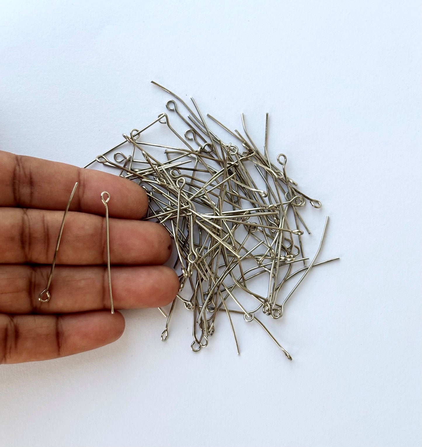Nickel Eye Pins for Creating Jewelry Links
