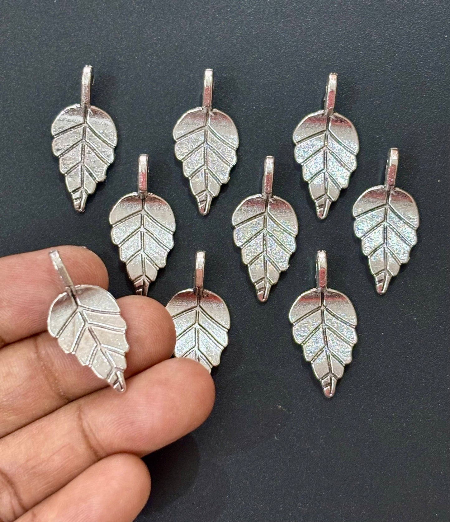 Elegant Silver Leaf Charms