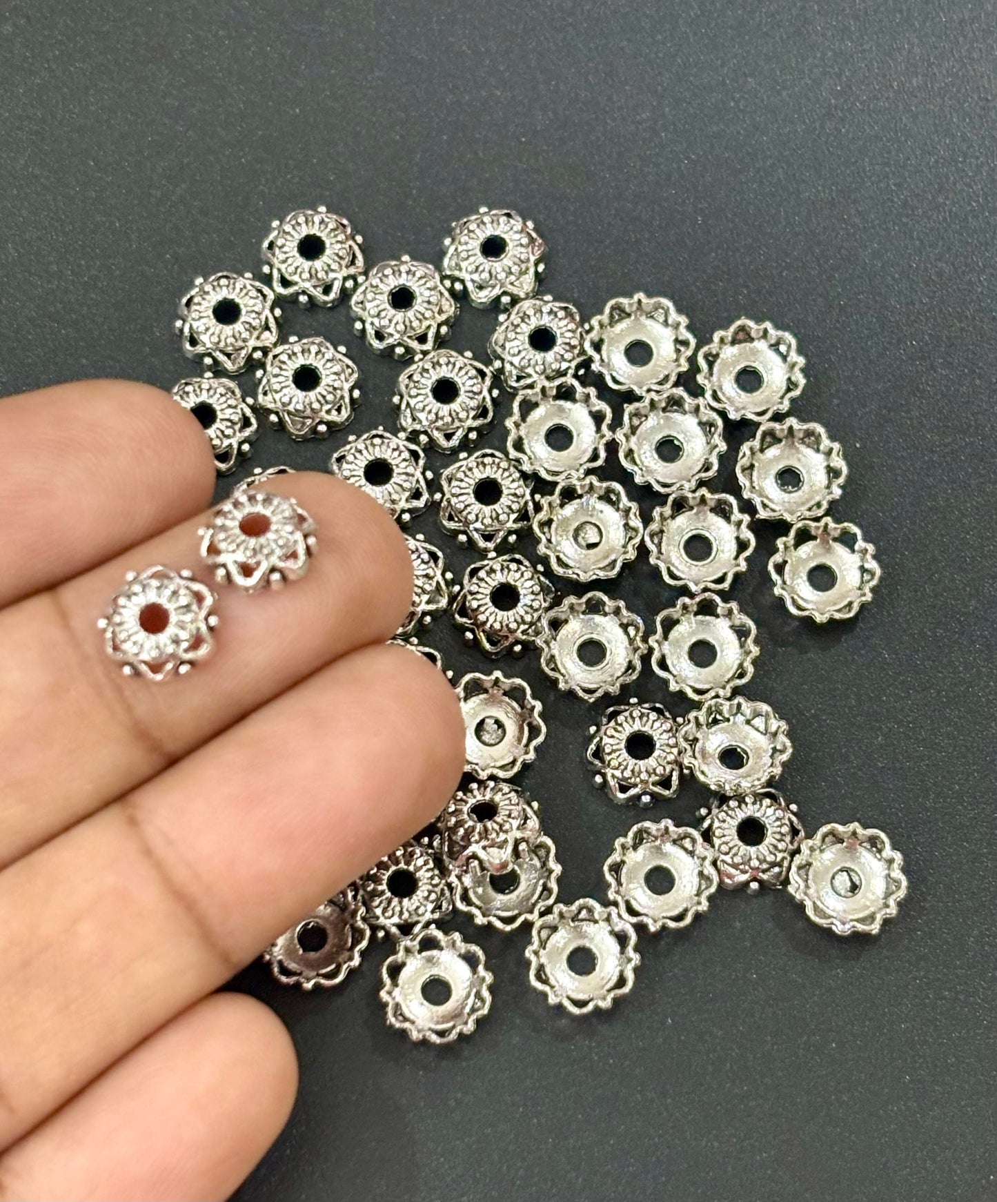 Scalloped Flower Bead Caps