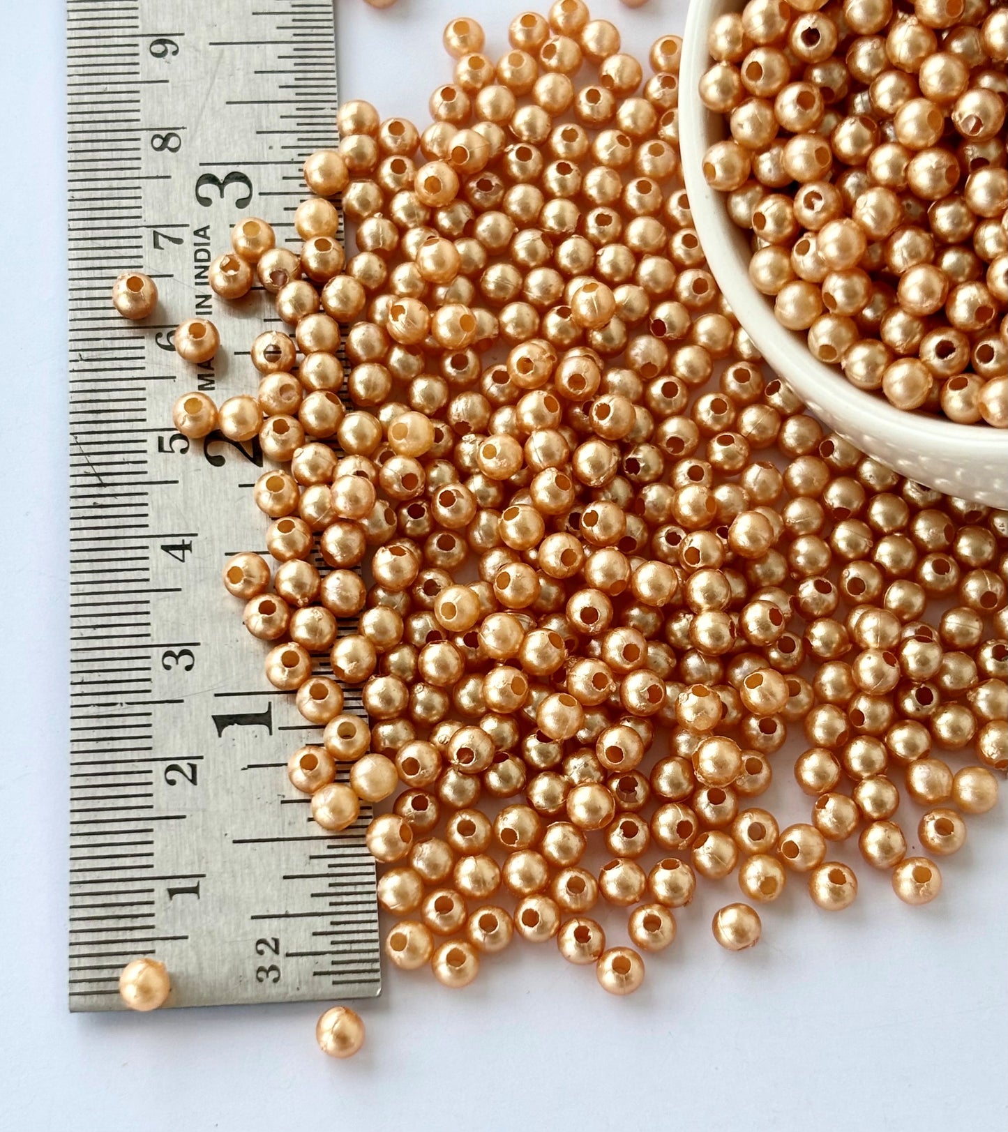 Champagne Pearl Beads 3MM