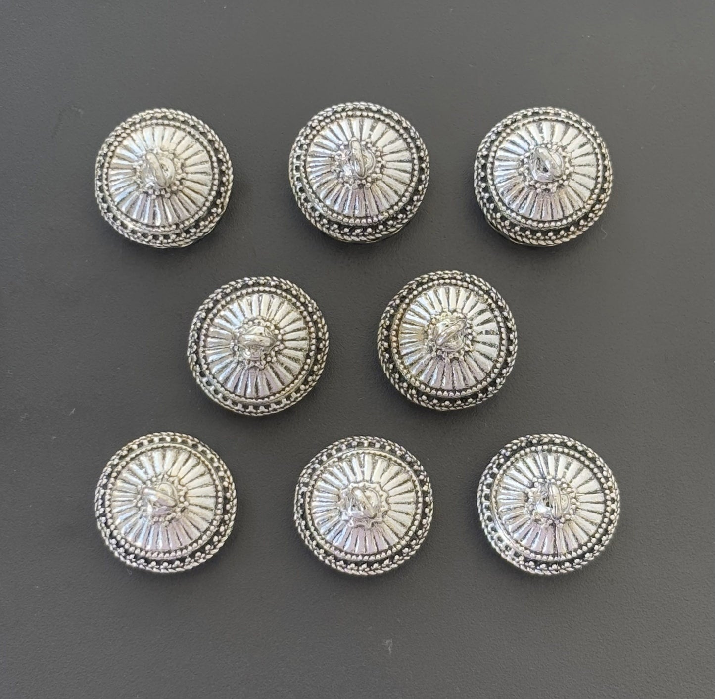 Traditional Dome Design Antique Silver Jhumka Base