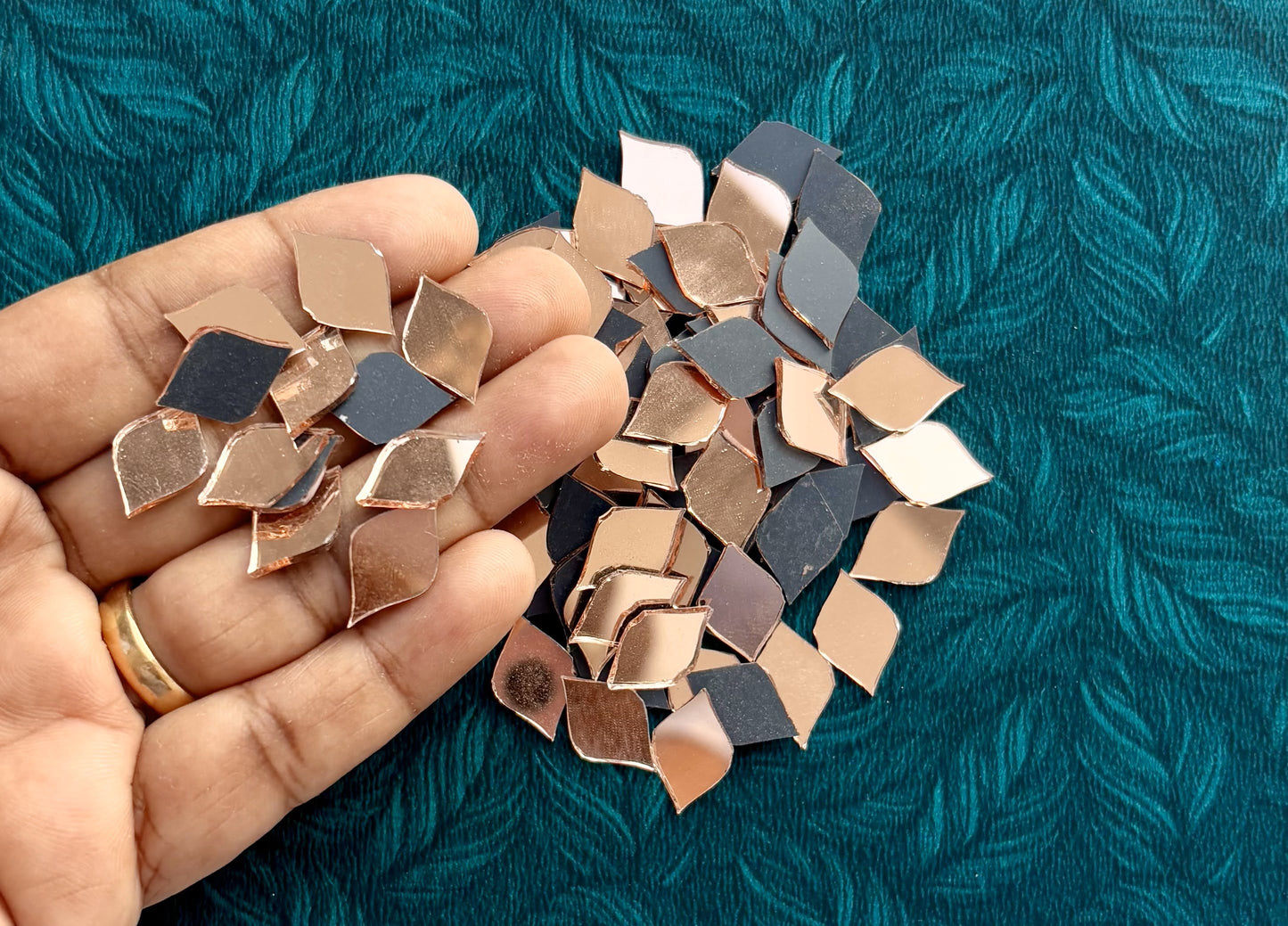 Rose Gold Fancy Shape - S Cut Mirrors Small