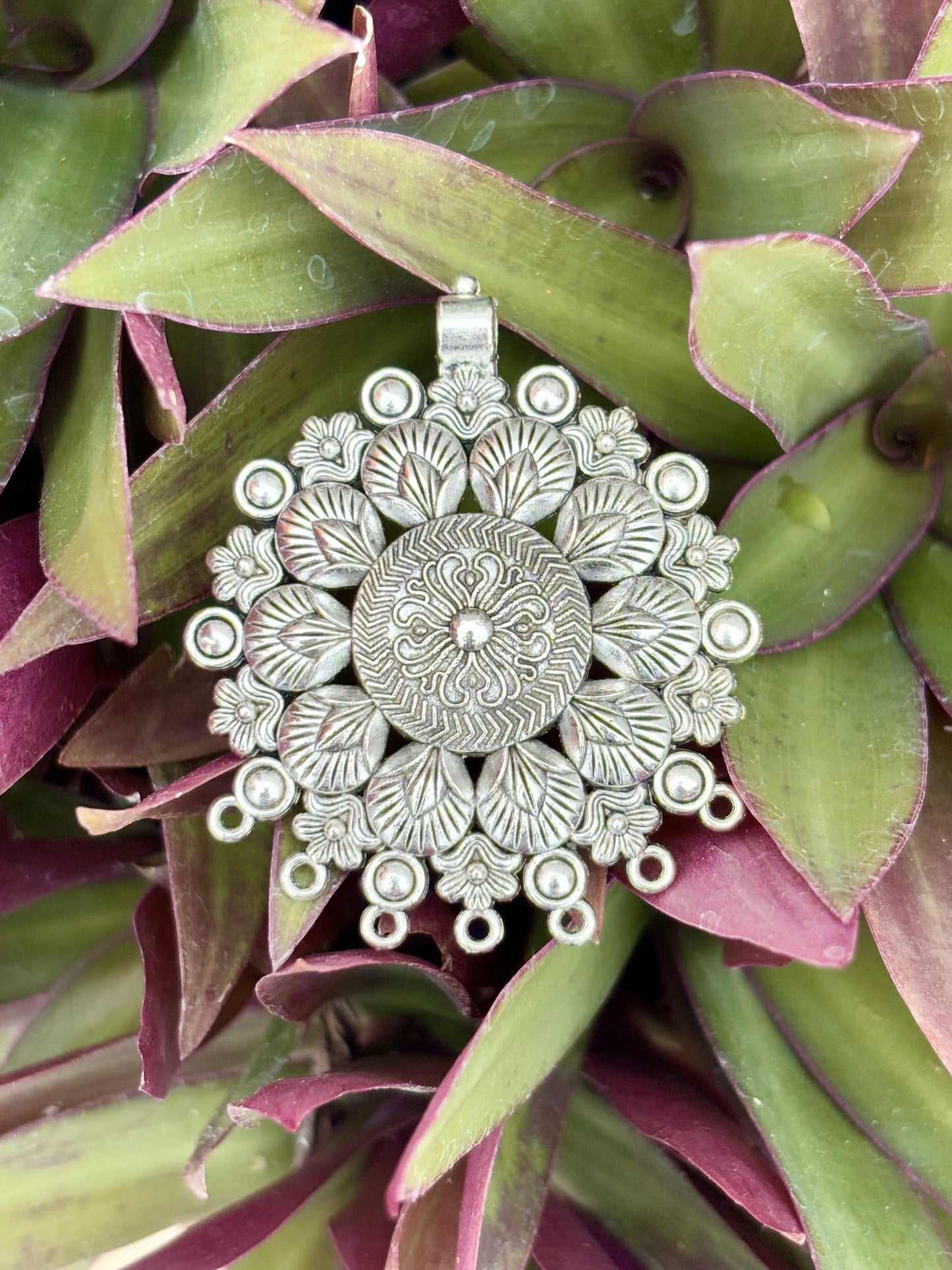 Antique Floral Mandala Pendant