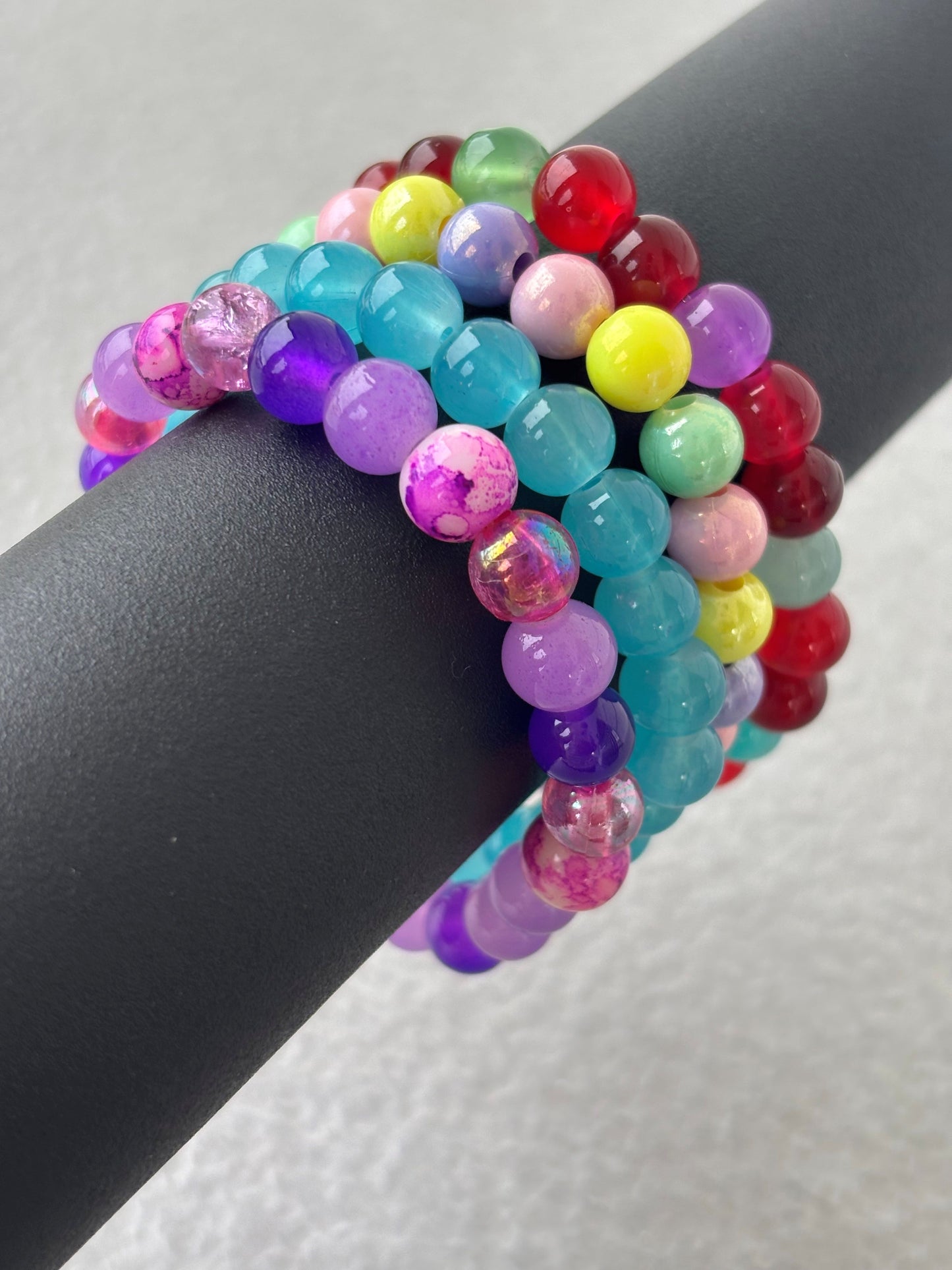 Colorful Beaded Bracelets Set of Four - Design 3