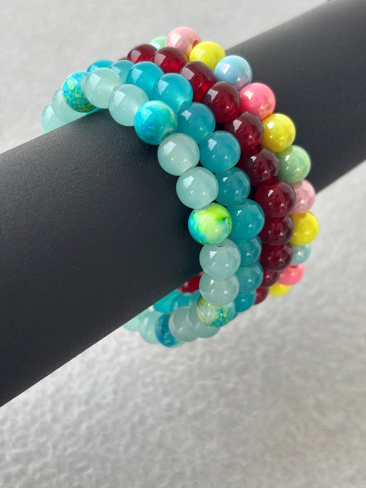 Colorful Beaded Bracelets Set of Four - Design 6