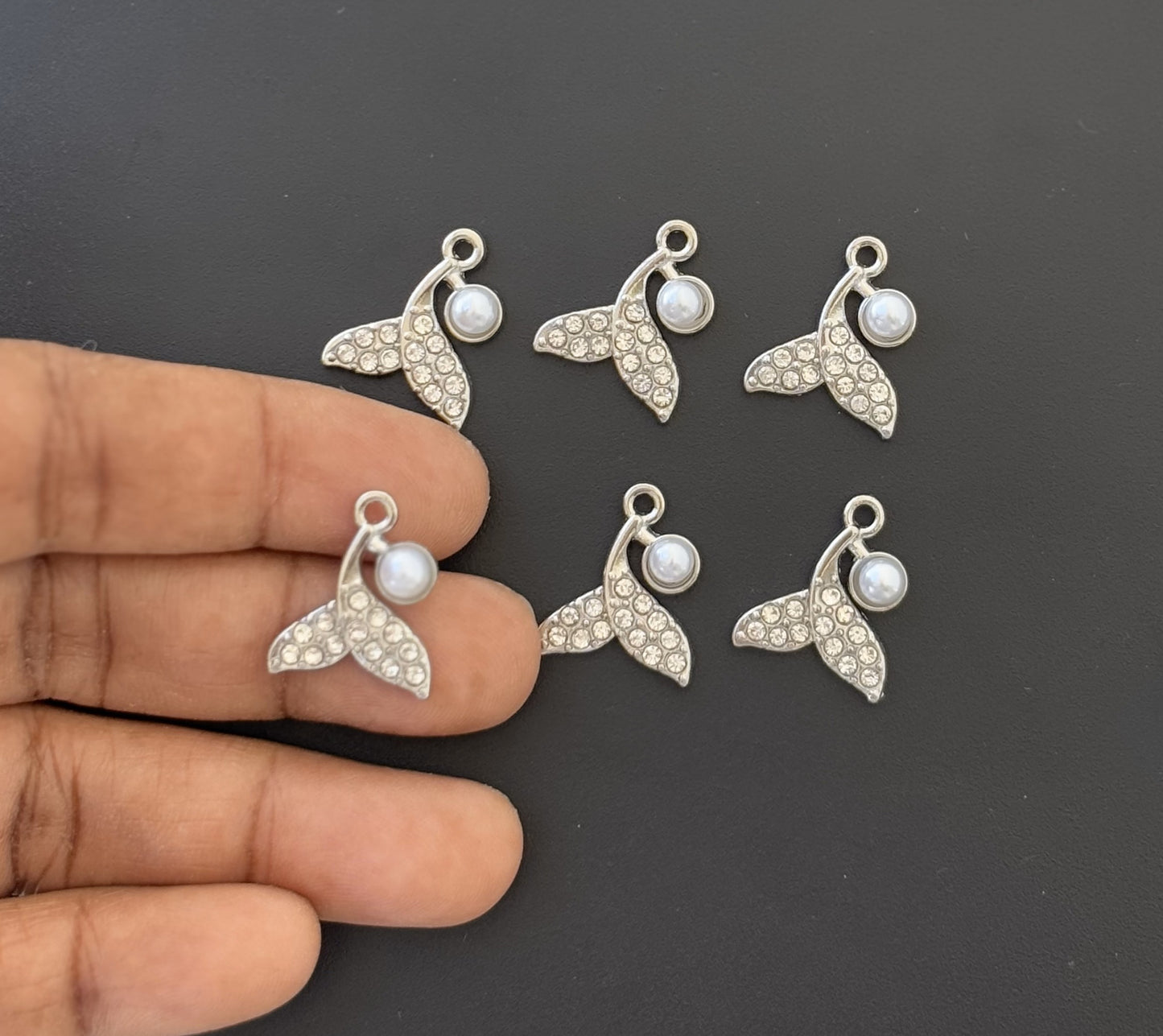 Two Pieces Whale Tail Charm