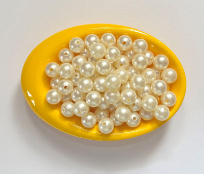 Cream Acrylic Pearl Bead 10MM