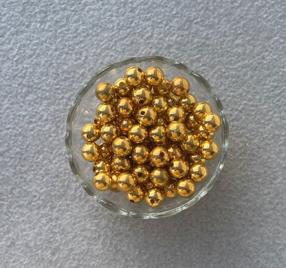 Lightweight Golden CCB Round Beads 10MM