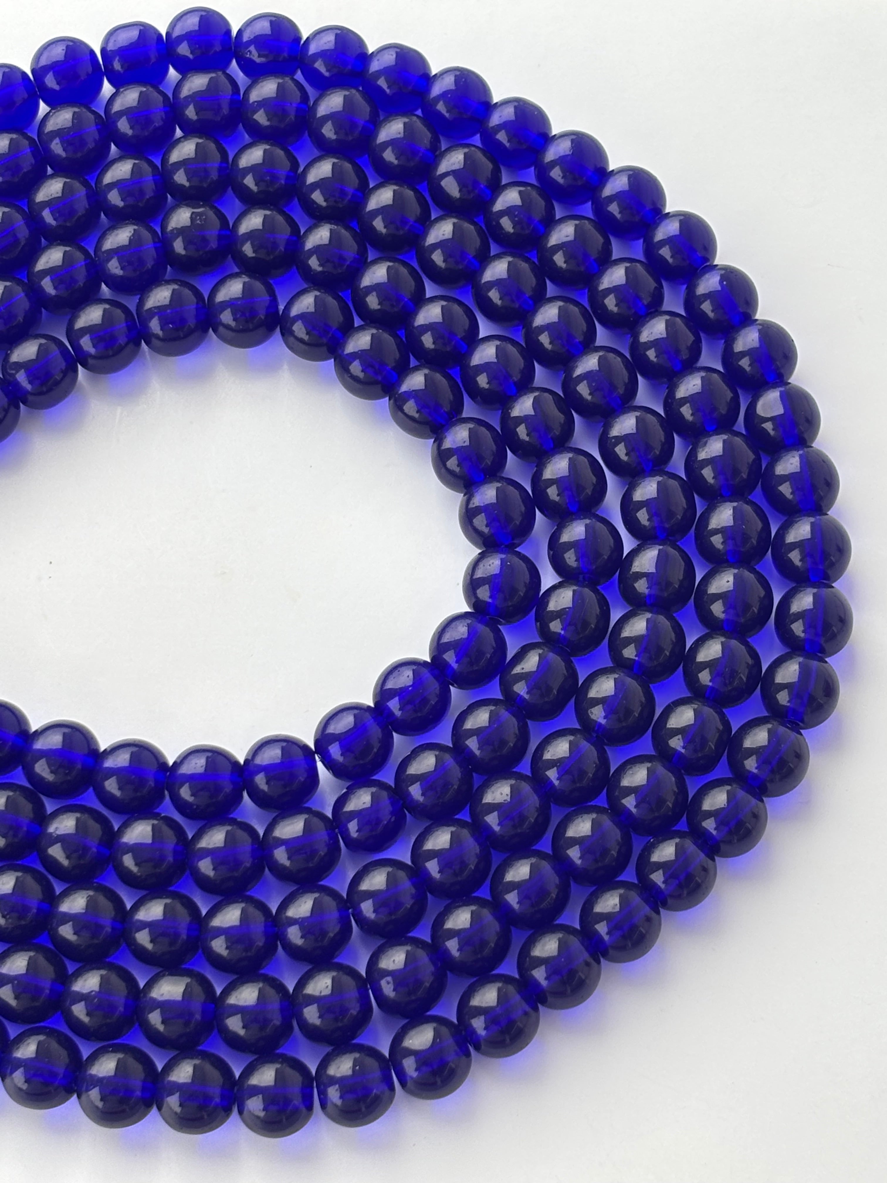 Deep Blue 10MM Glass Beads