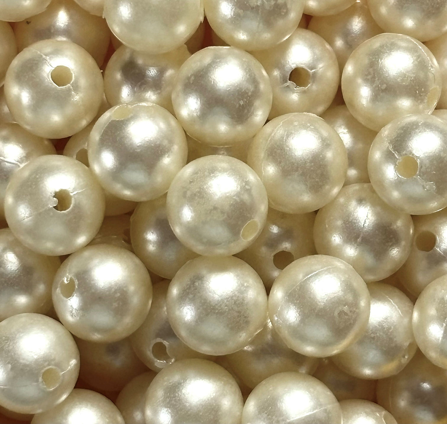 Cream Acrylic Pearl Bead 10MM