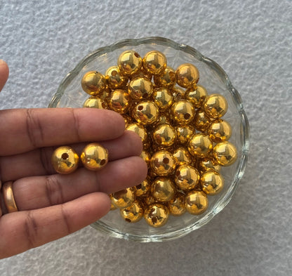 Lightweight Golden CCB Round Beads 10MM