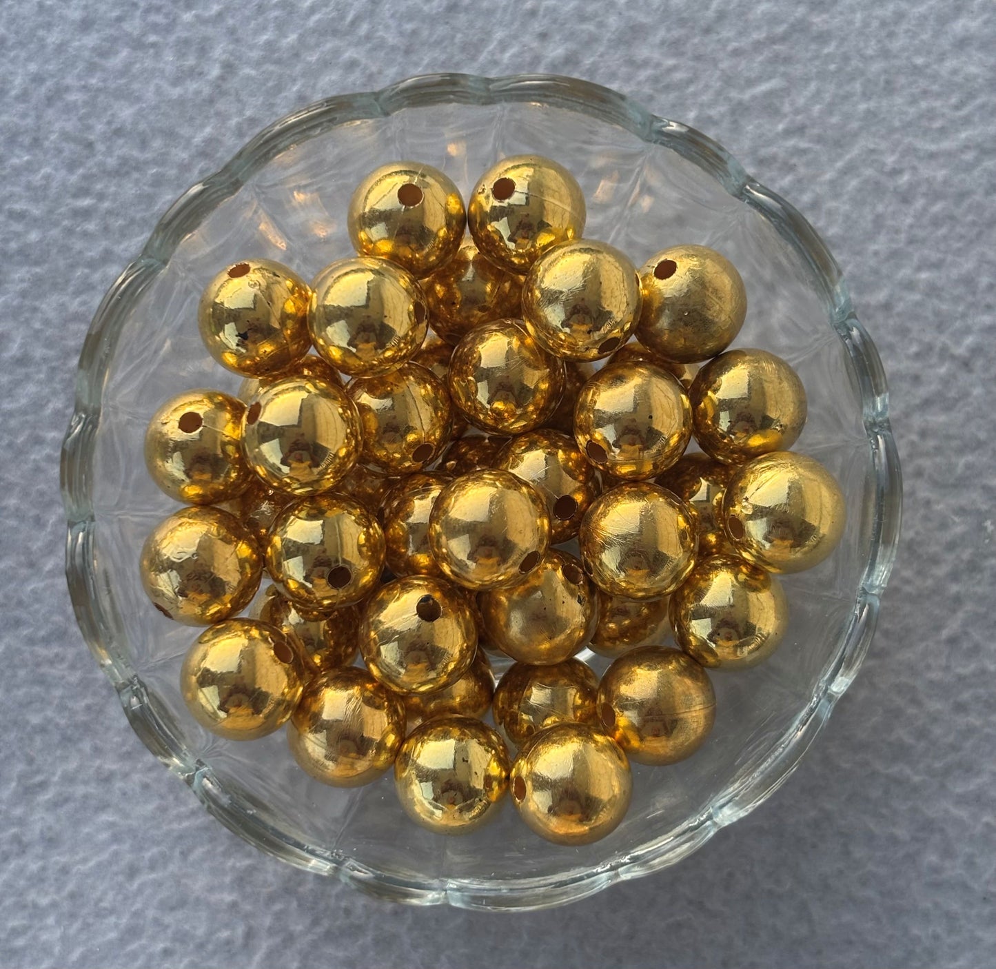 Lightweight Golden CCB Round Beads 12MM