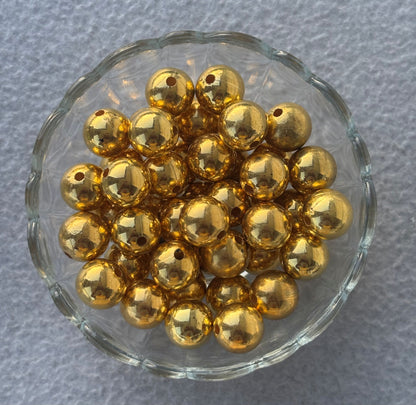 Lightweight Golden CCB Round Beads 12MM