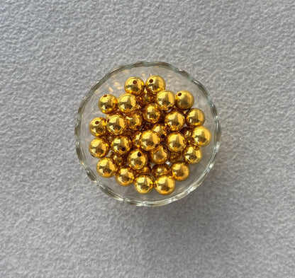 Lightweight Golden CCB Round Beads 12MM