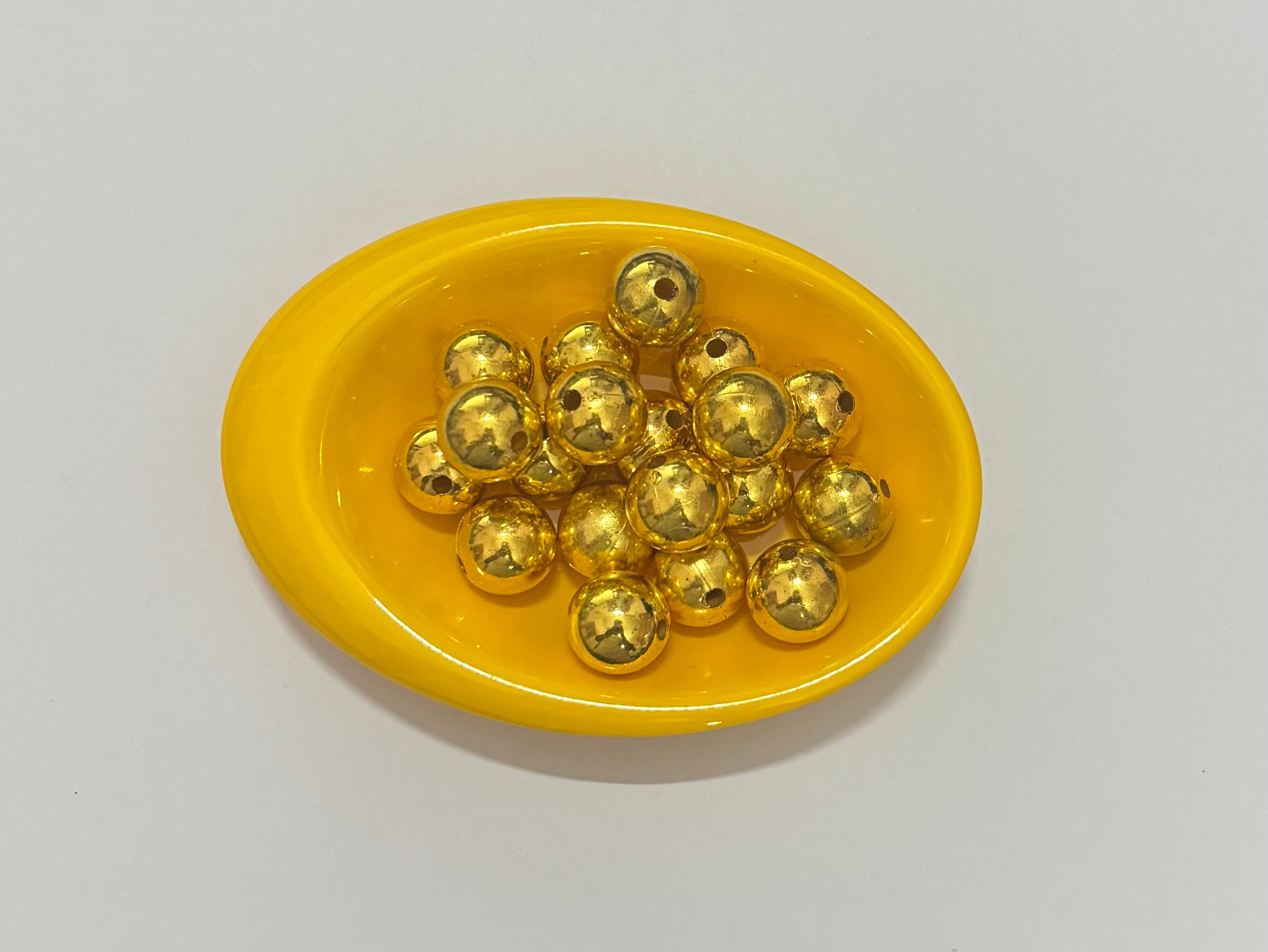 Lightweight Golden CCB Round Beads 14MM