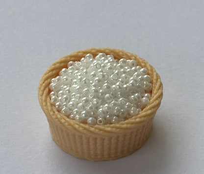 Iridescent White Preciosa Seed Beads