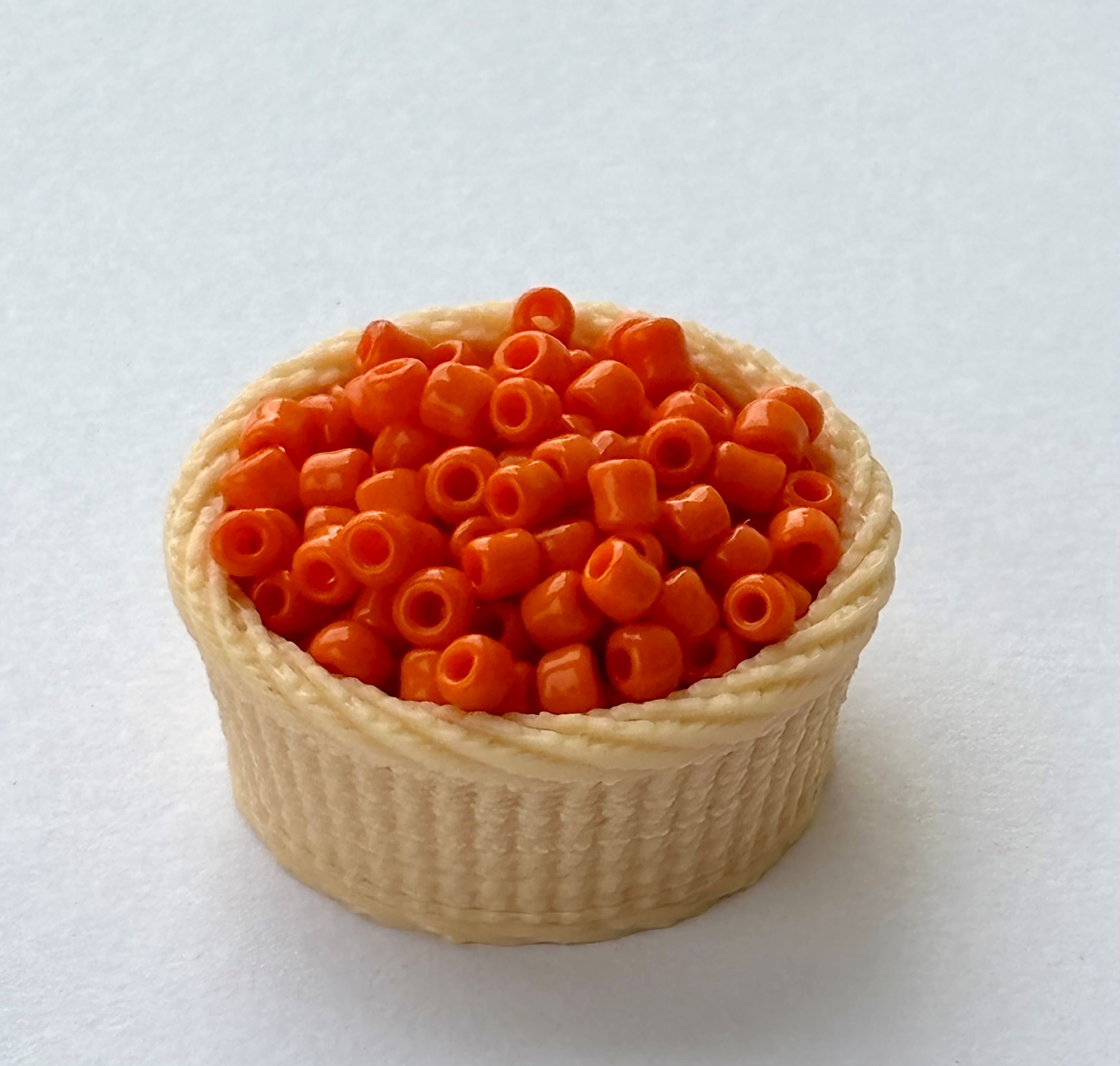 Vibrant Orange Indian Seed Beads