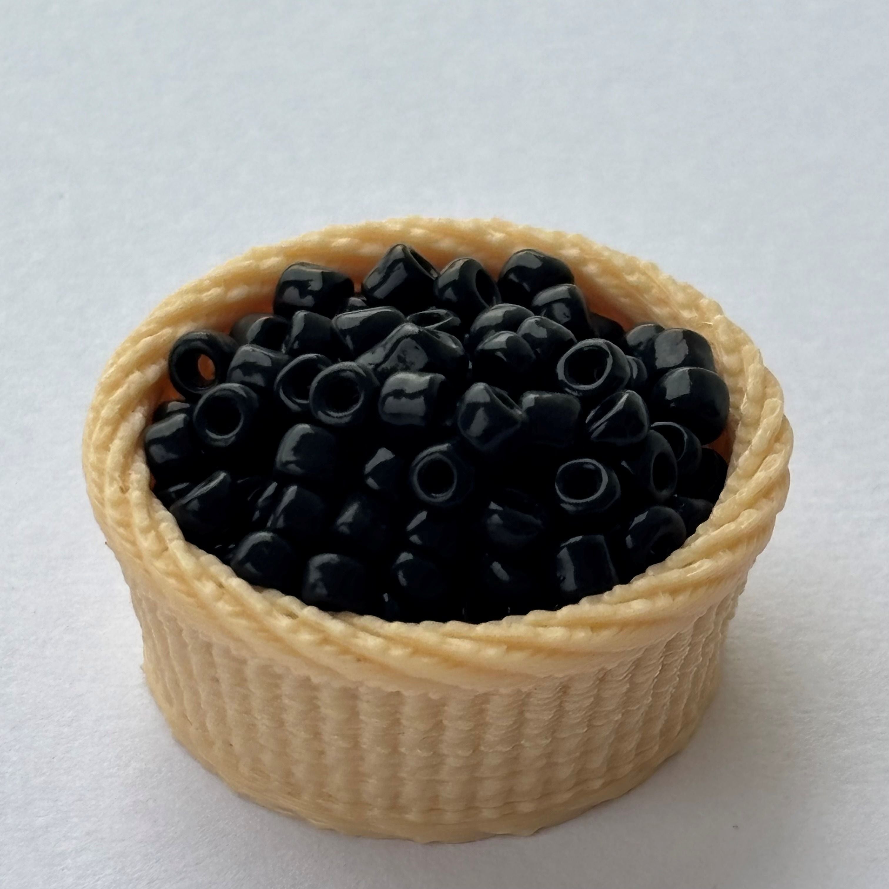 Opaque Black Indian Seed Beads