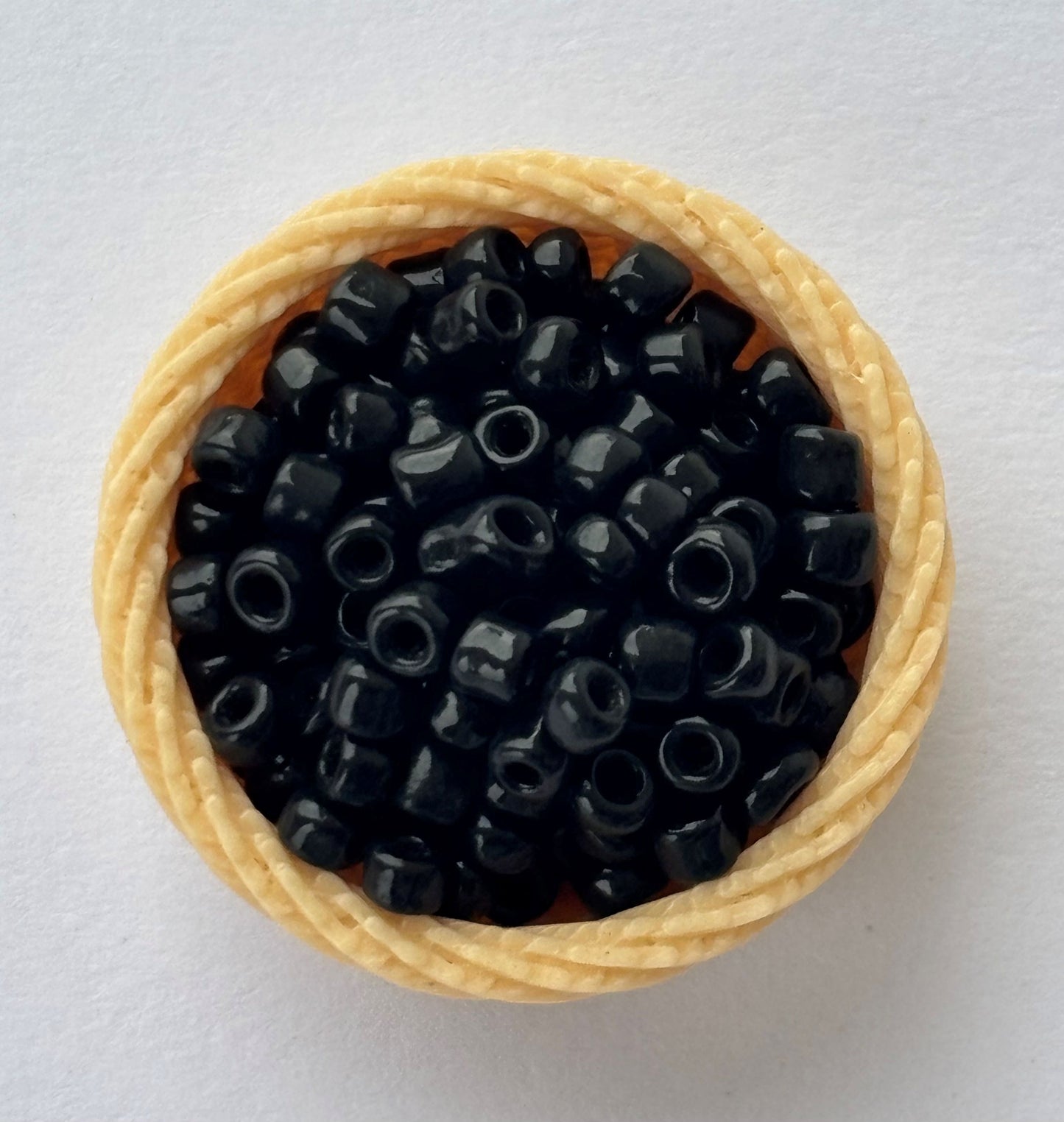 Opaque Black Indian Seed Beads