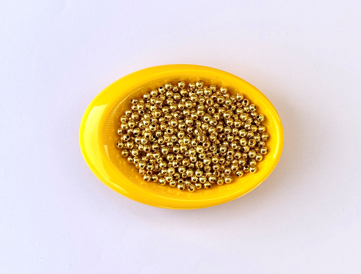 Lightweight Golden CCB Round Beads 4MM