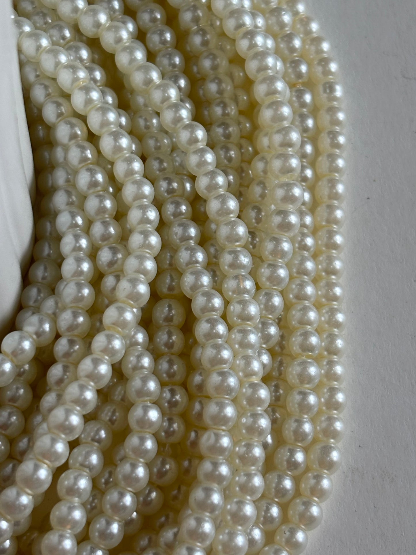 Cream Pearl Beads 4MM for Jewelry Making