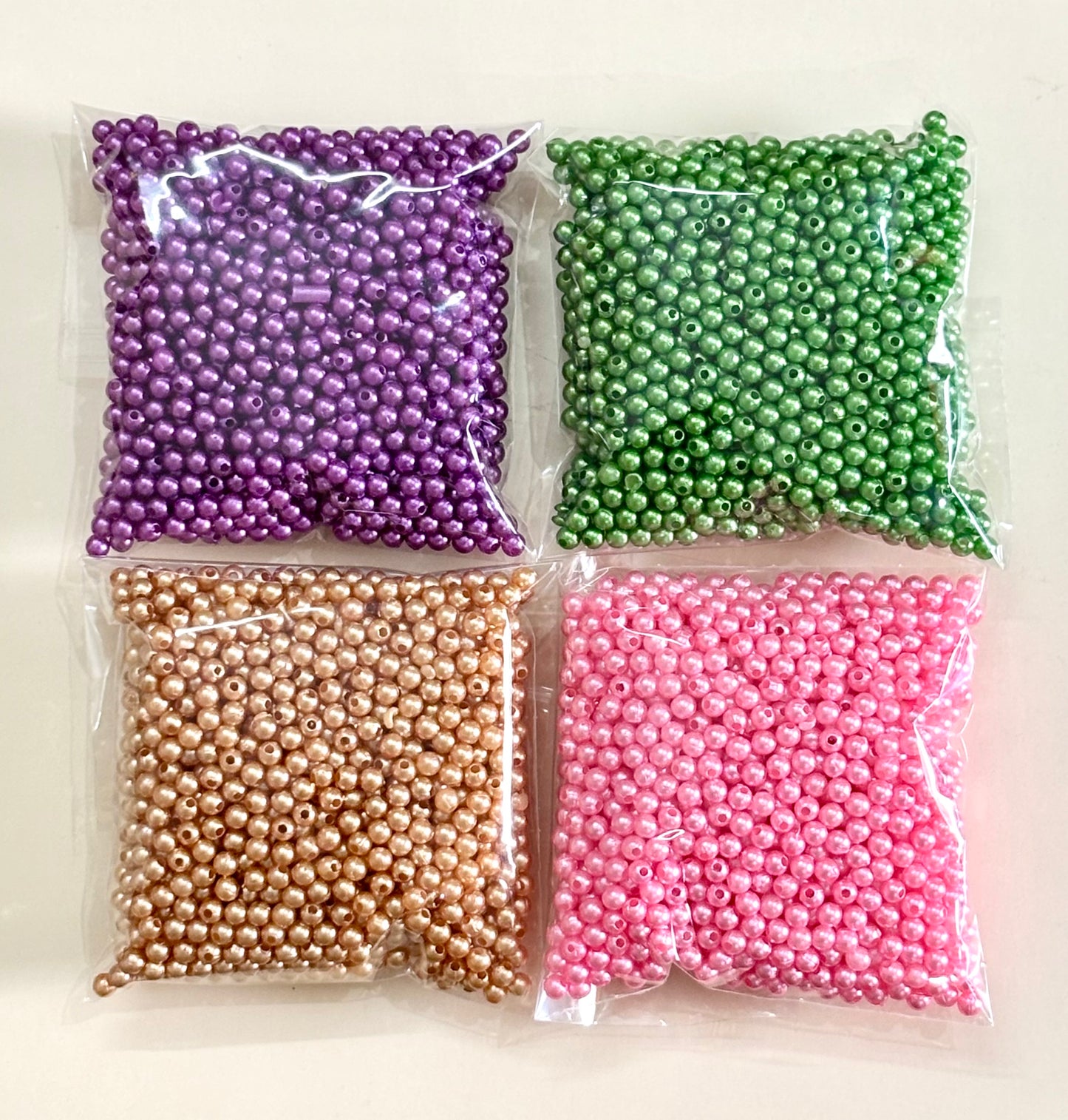 Combo 3MM Pearls - Ten Colors of 50 grams Each