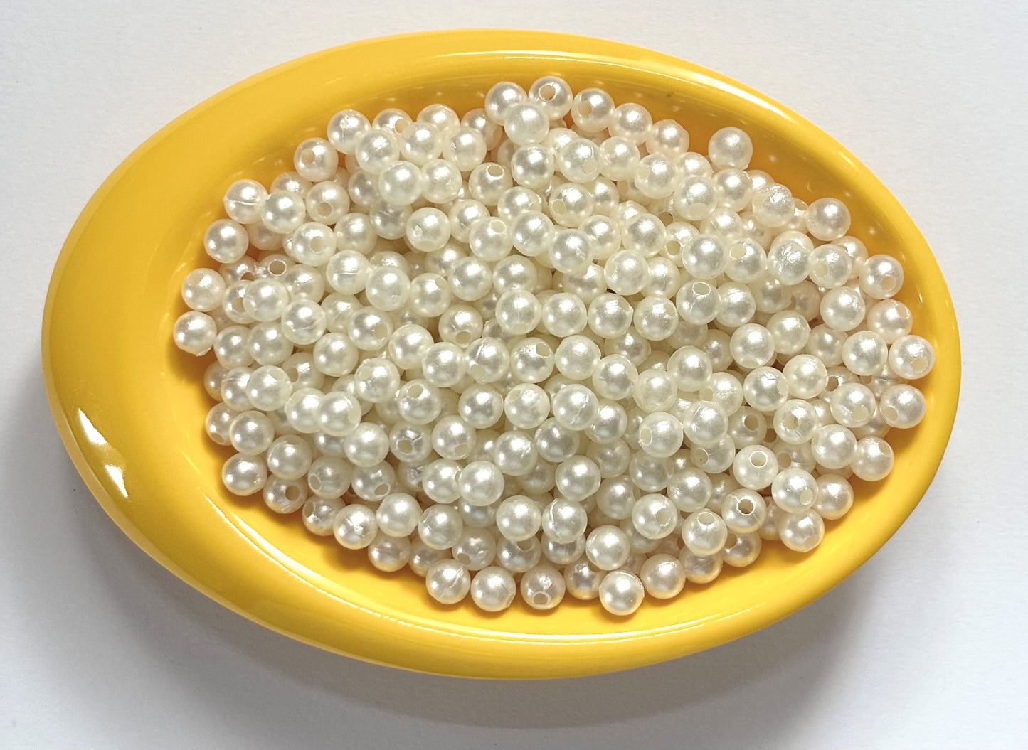 Cream Acrylic Pearl Bead 5MM