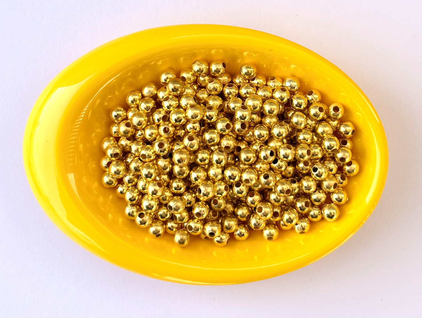 Lightweight Golden CCB Round Beads 5MM
