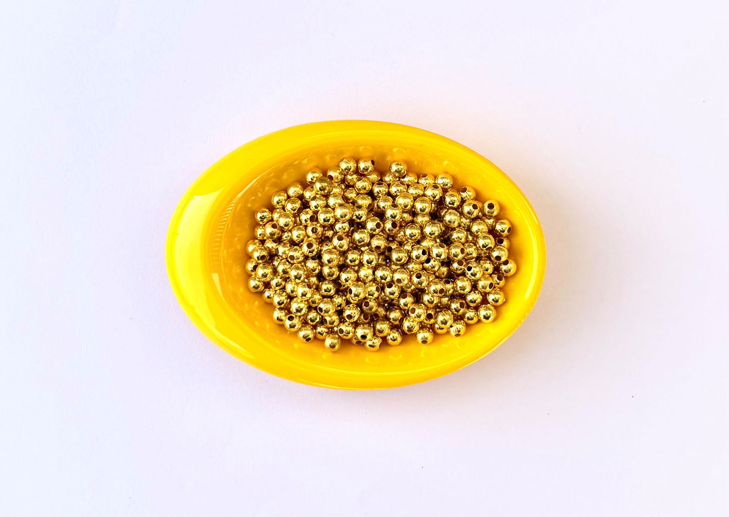 Lightweight Golden CCB Round Beads 5MM