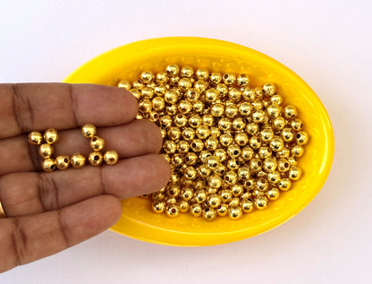 Lightweight Golden CCB Round Beads 5MM