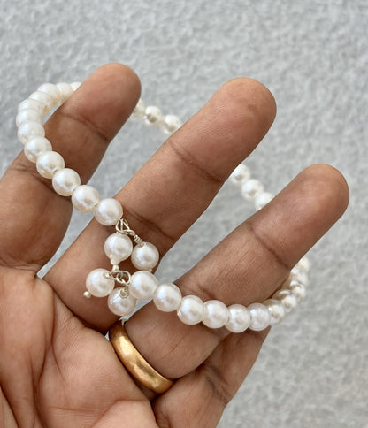 Classic White Pearl Stretch Bracelet
