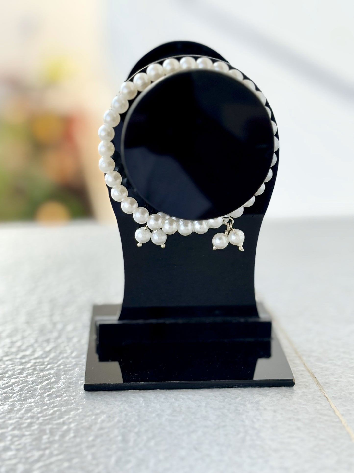 Classic White Pearl Stretch Bracelet