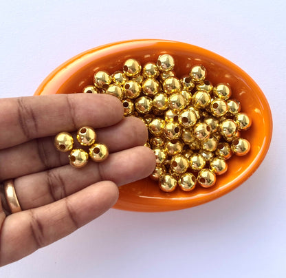 Lightweight Golden CCB Round Beads 8MM