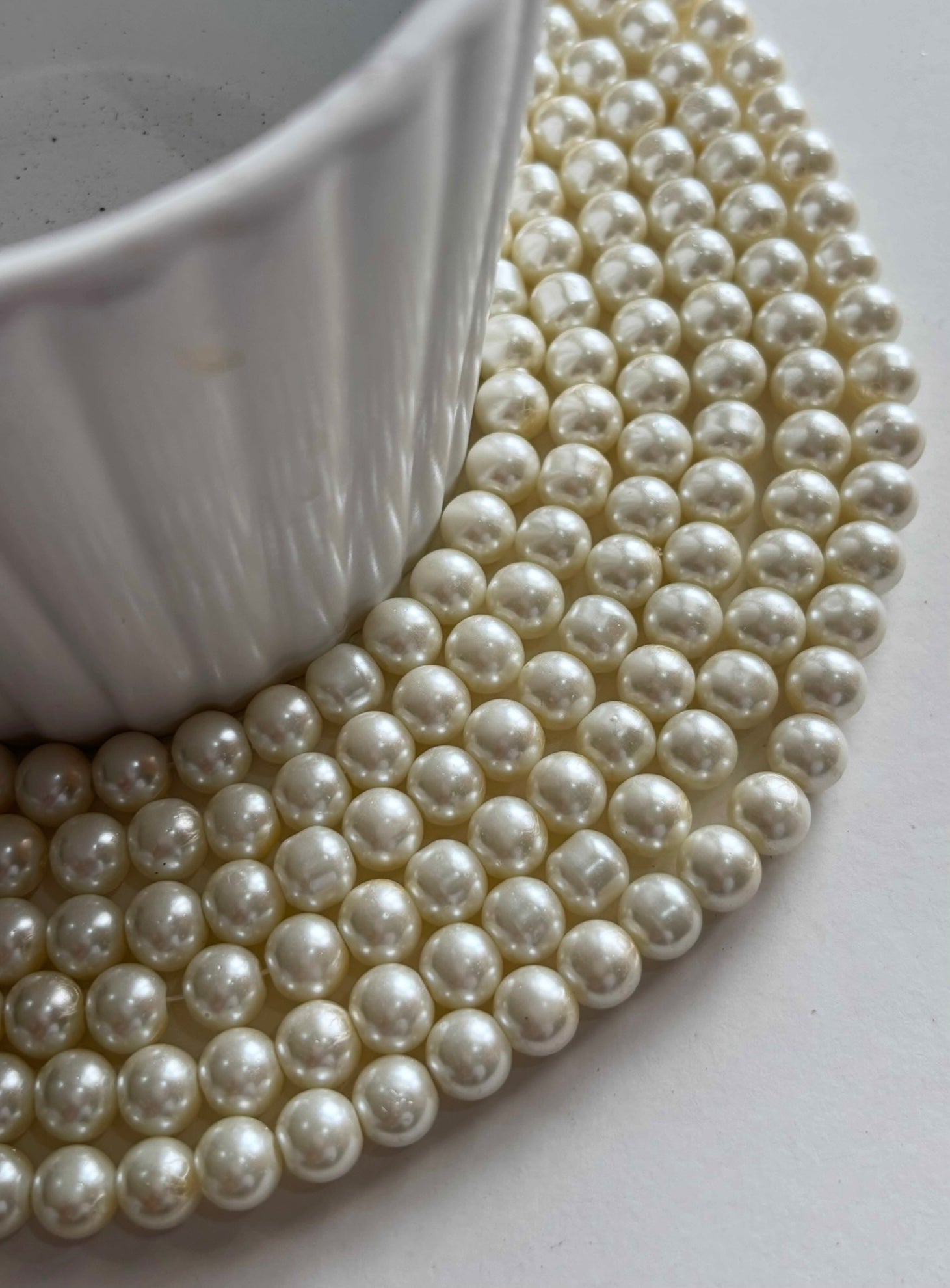 Cream Pearl Beads 8MM for Jewelry Making