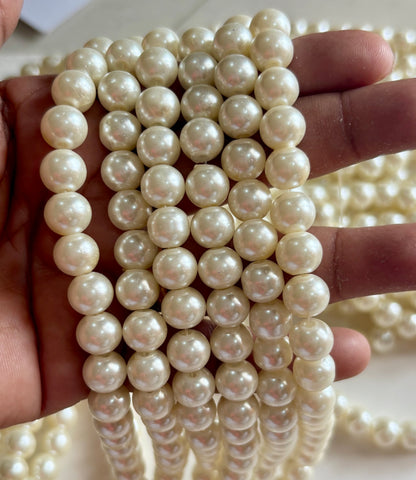 Cream Pearl Beads 8MM for Jewelry Making