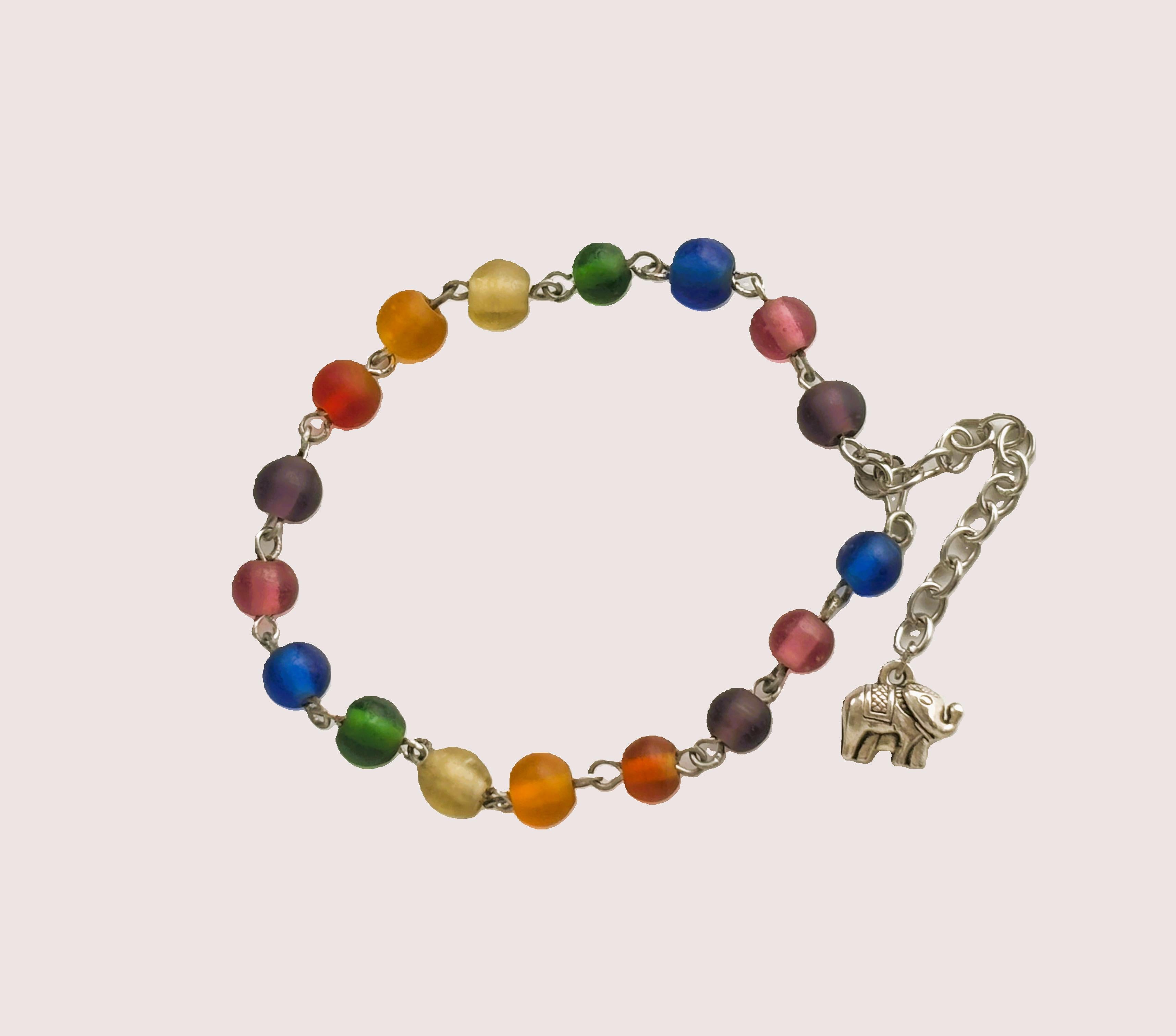 Colorful Rainbow Beaded Bracelet