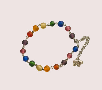 Colorful Rainbow Beaded Bracelet
