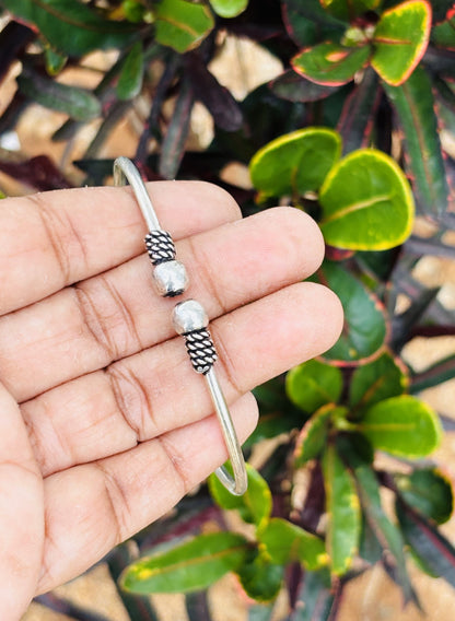 Simple Oxidized Silver Cuff Bracelet