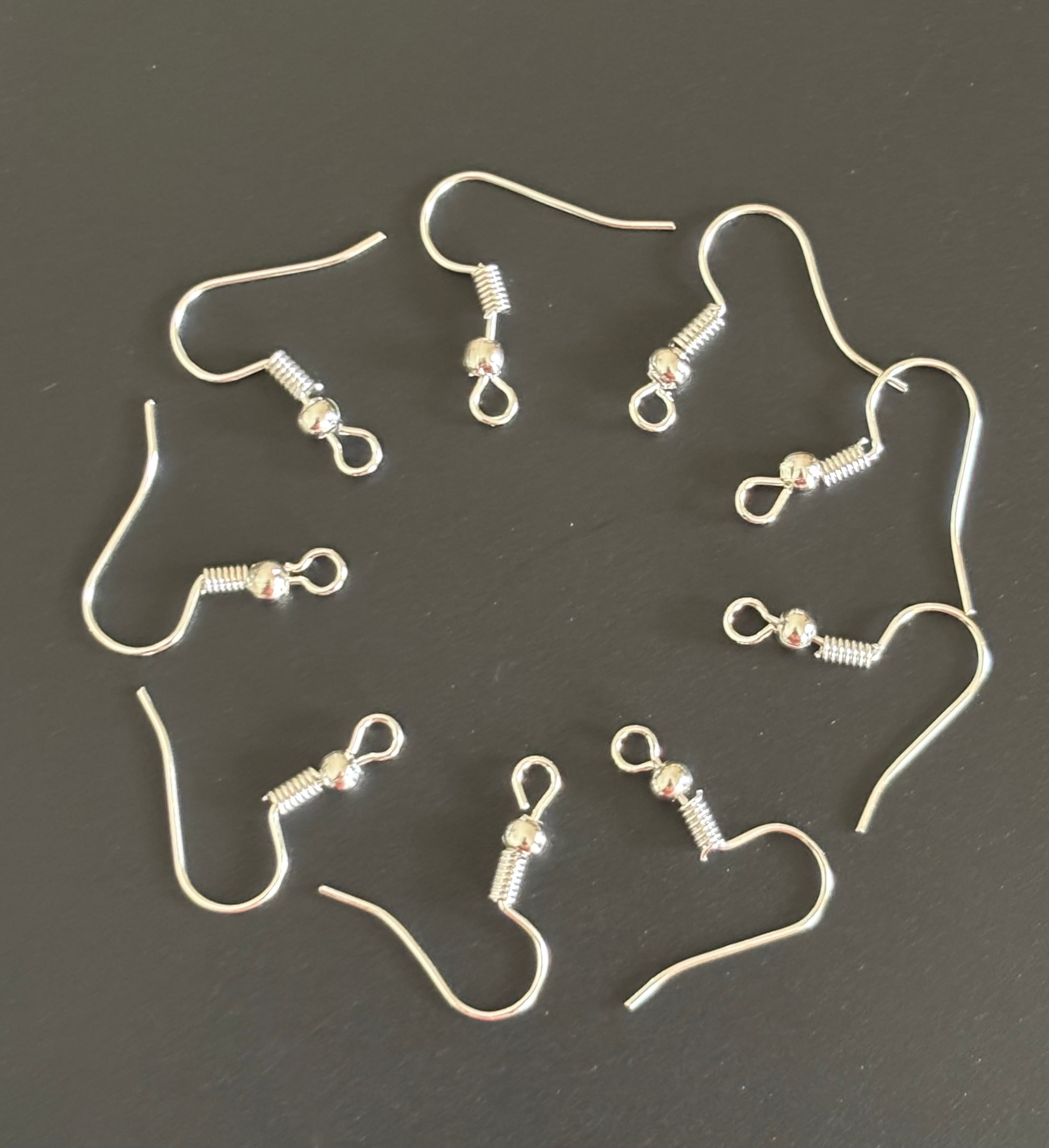 Silver Plated Earring Fish Hooks for Jewelry Making