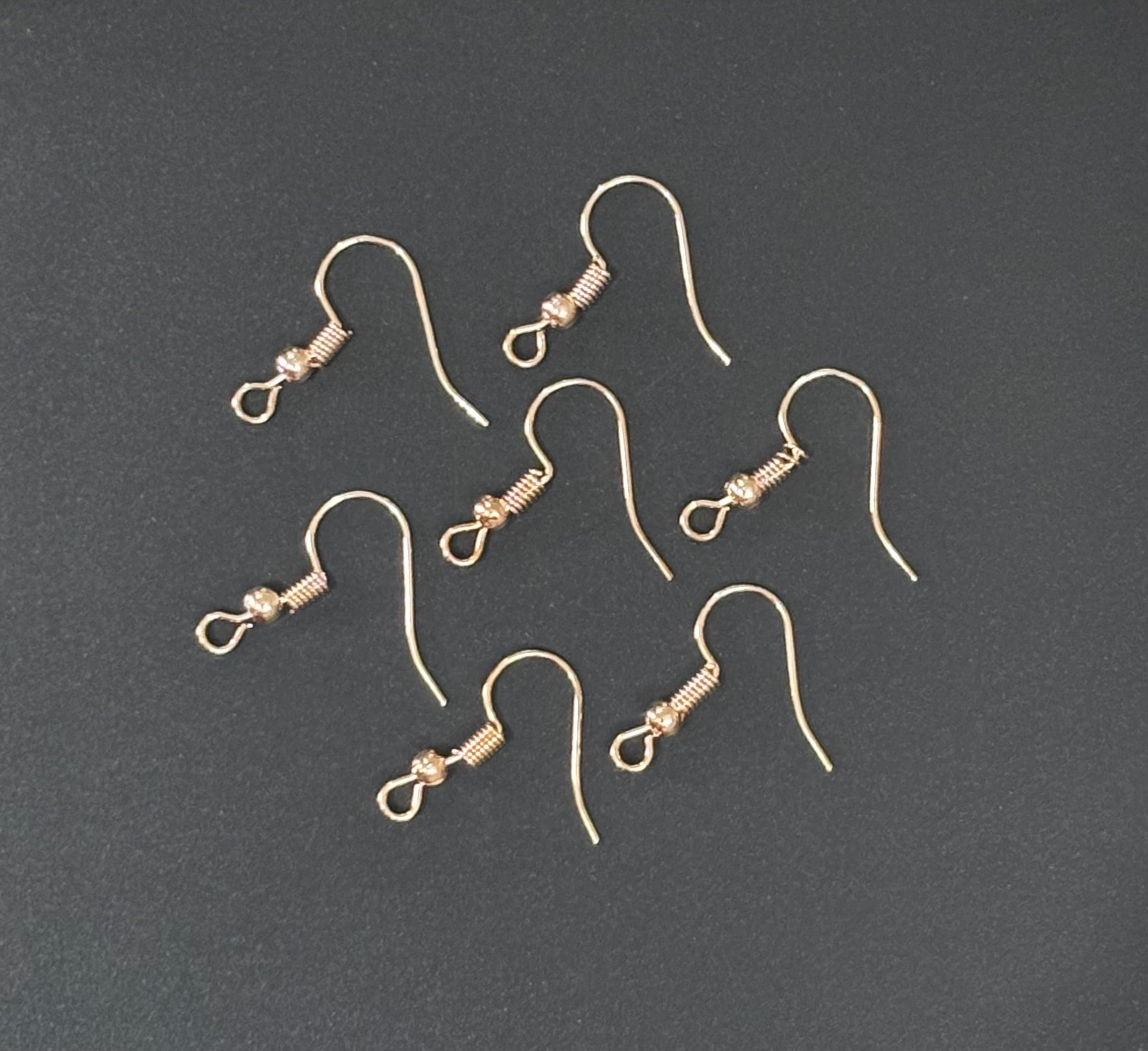 Rose Gold Earring Fish Hooks for Jewelry Making