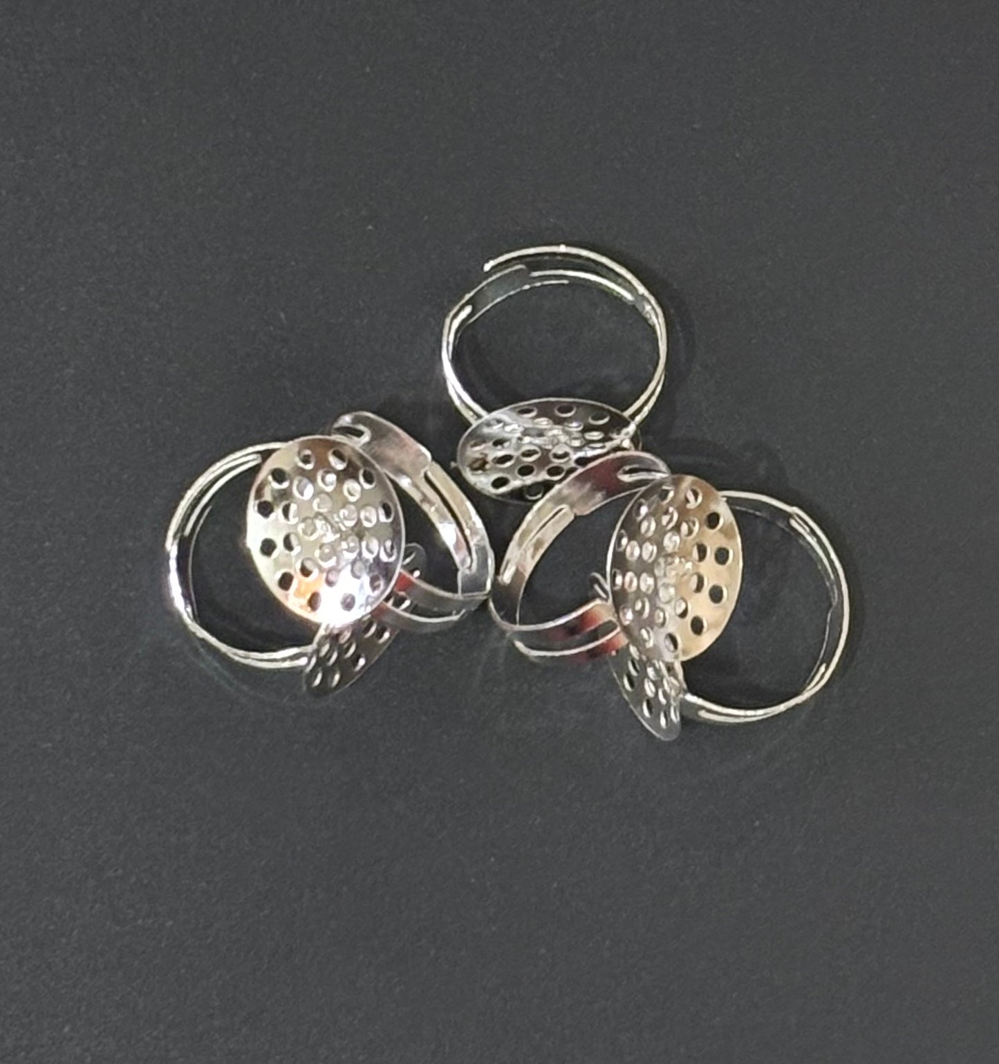 Adjustable Silver Ring Base for DIY Jewelry Making