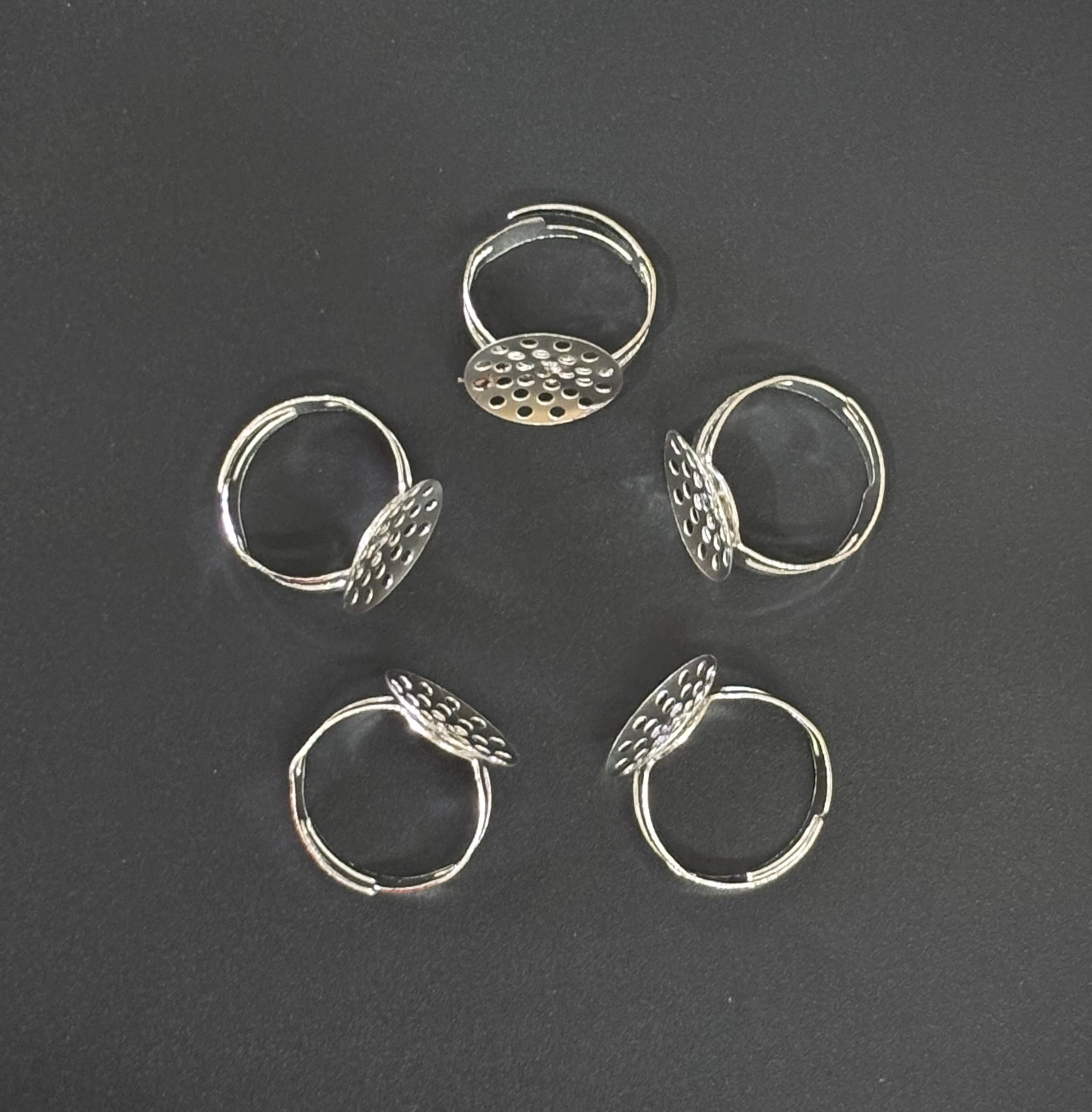 Adjustable Silver Ring Base for DIY Jewelry Making