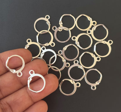 Silver Tone Leverback Earring Hooks