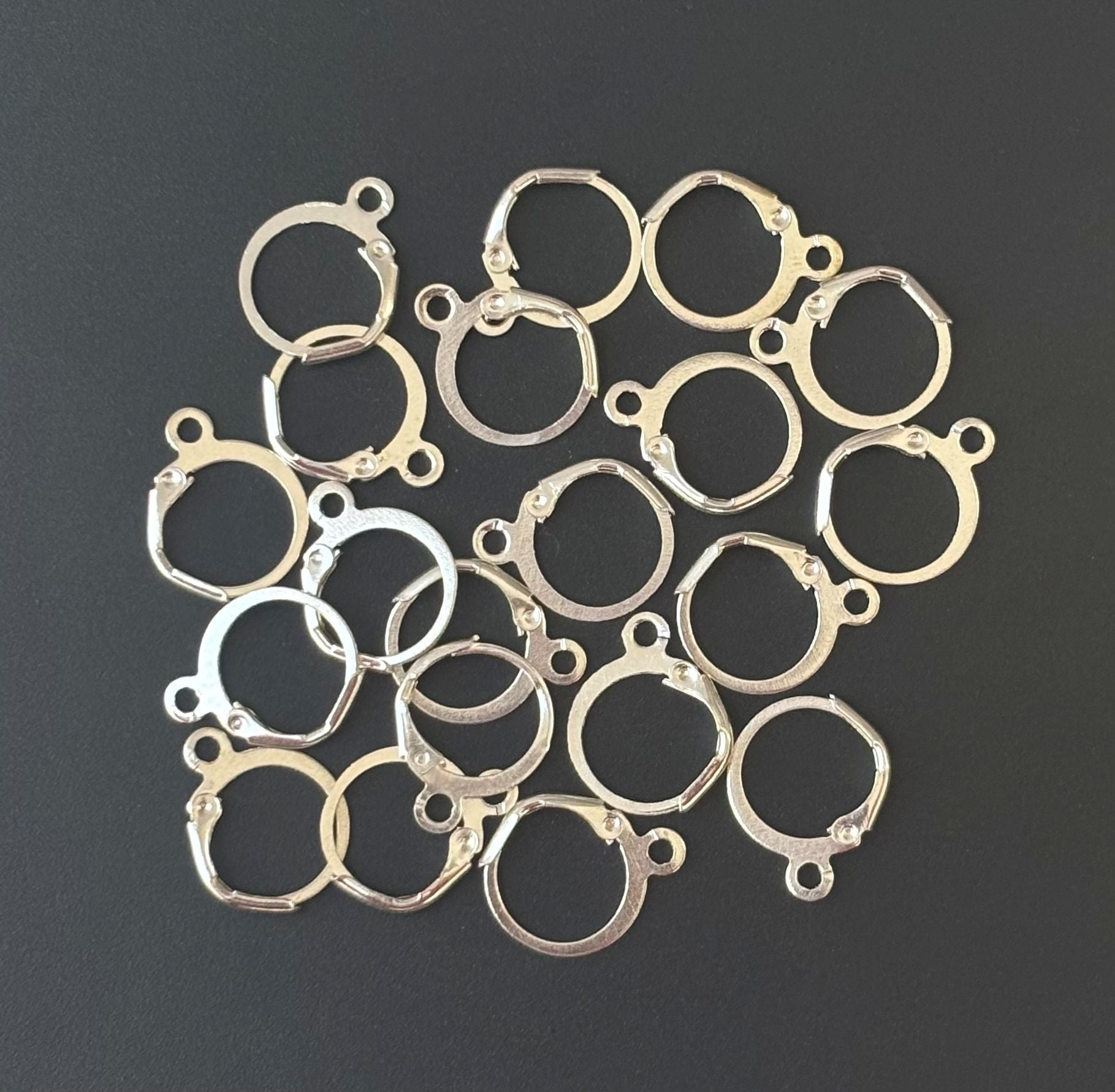 Silver Tone Leverback Earring Hooks