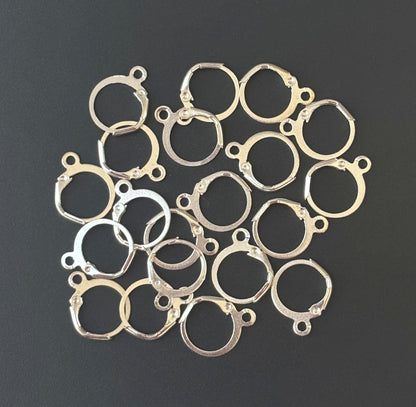 Silver Tone Leverback Earring Hooks