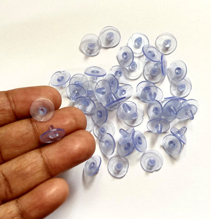 Clear Silicone Earring Backs 10MM