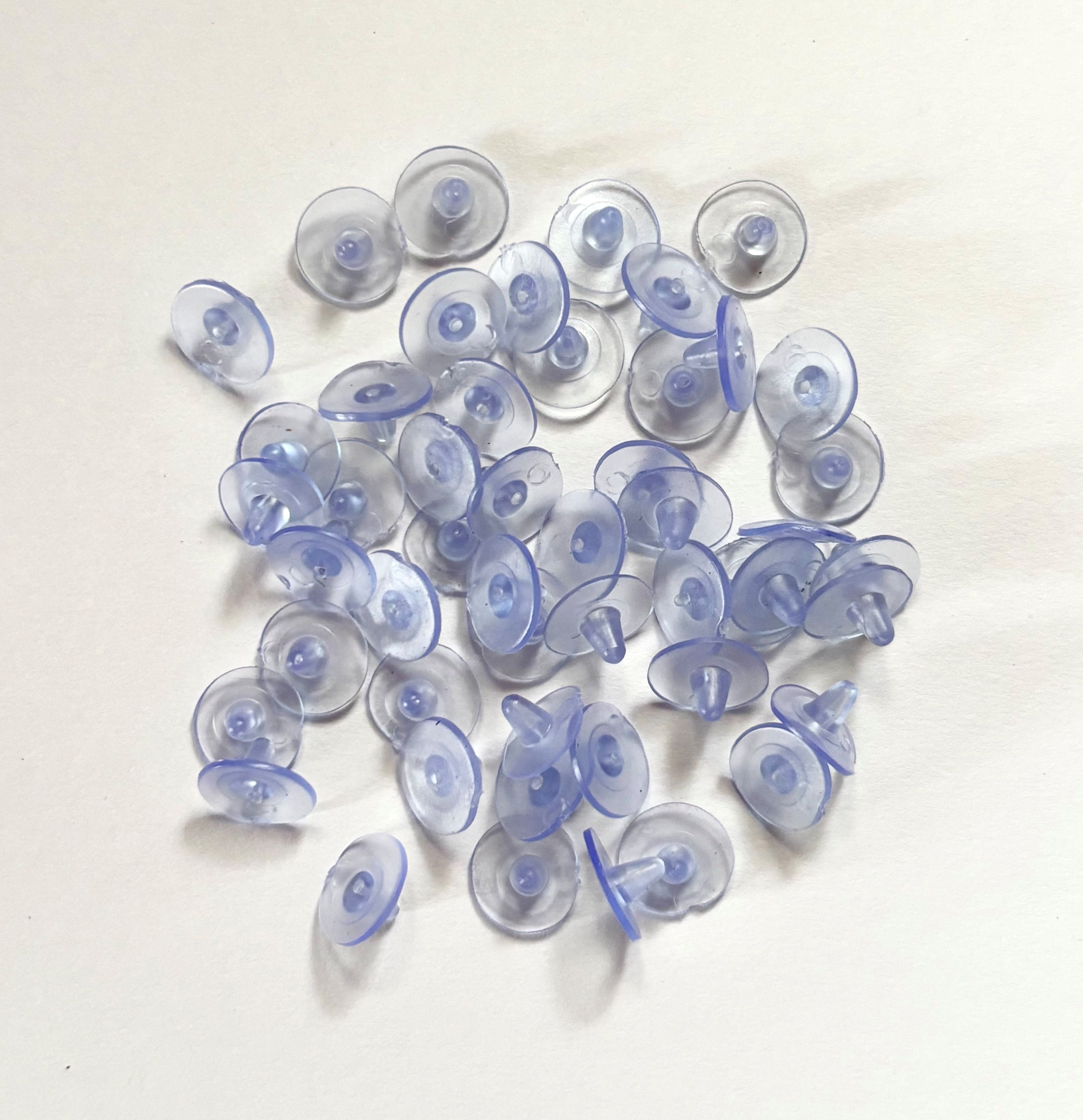 Clear Silicone Earring Backs 10MM