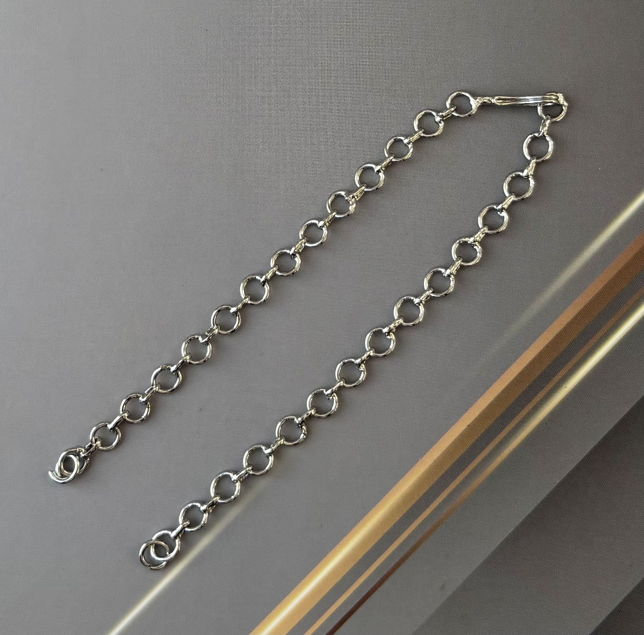 Rhodium Tone Electroplated Chain Extenders