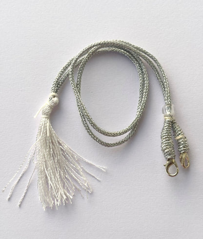 Silver Braided Cord Tassel Extender