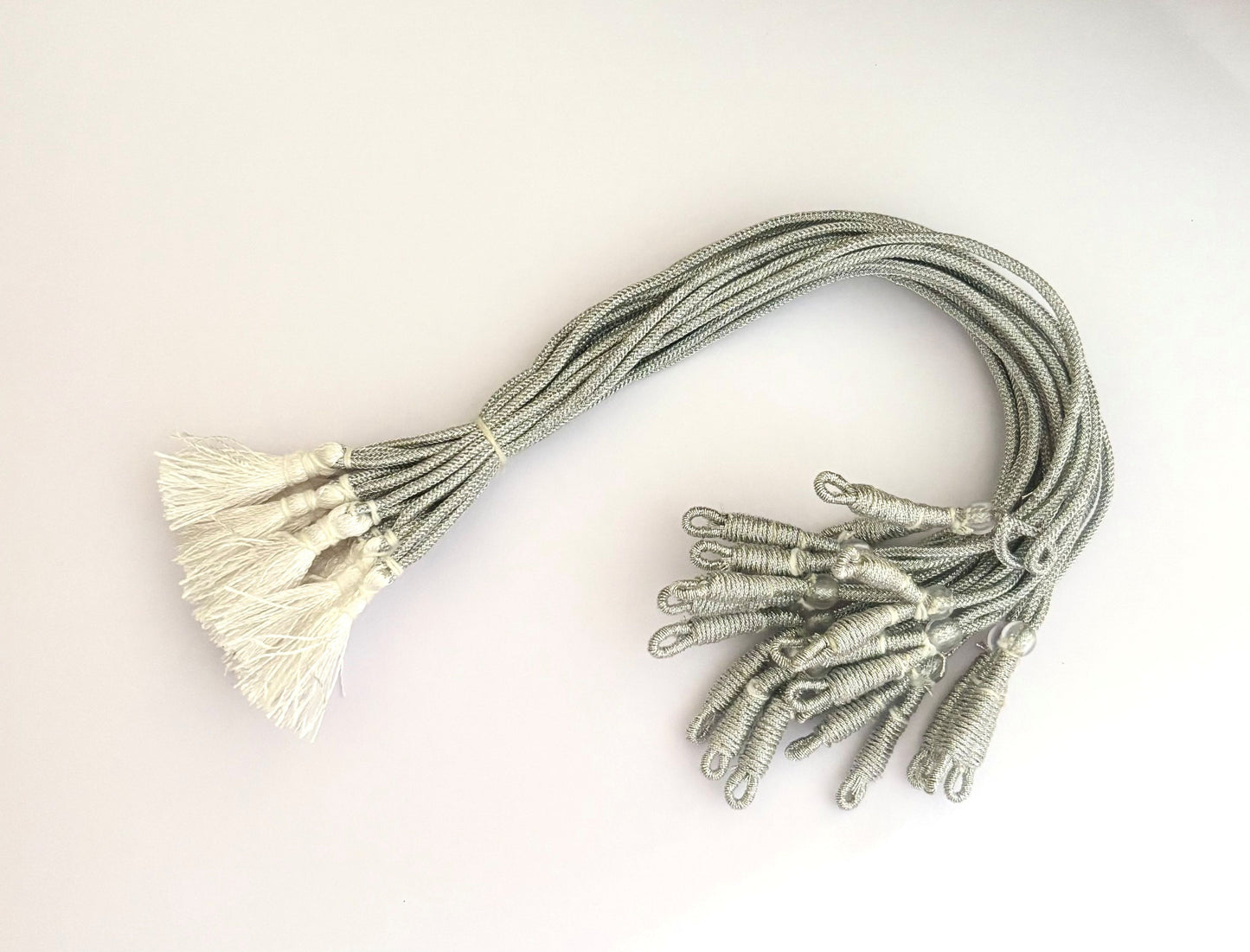 Silver Braided Adjustable Necklace Dori